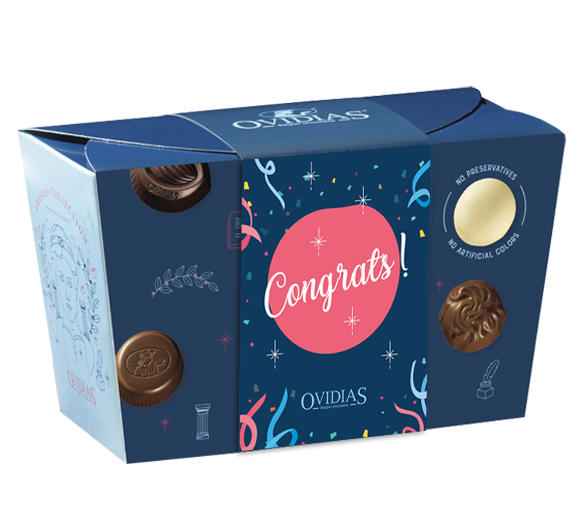 Congrats-ballotin met pralinemix (500g)