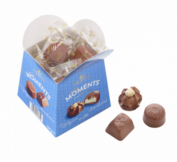 Ballotin met pralines in melkchocolade (200g)